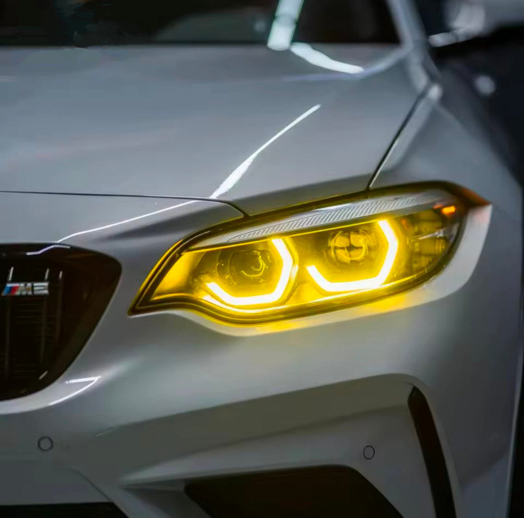 LED Yellow CSL-Style DRL Angel Eyes Modules for BMW 2 Series F22 / M2 F87 (2014–2021)