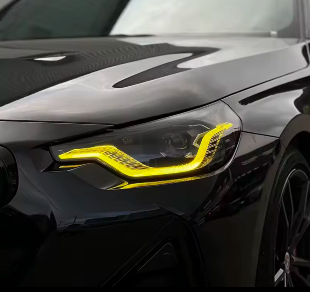 LED Yellow CSL-Style DRL Angel Eyes for BMW 2 Series G42 / M2 G87 (2021–2025)