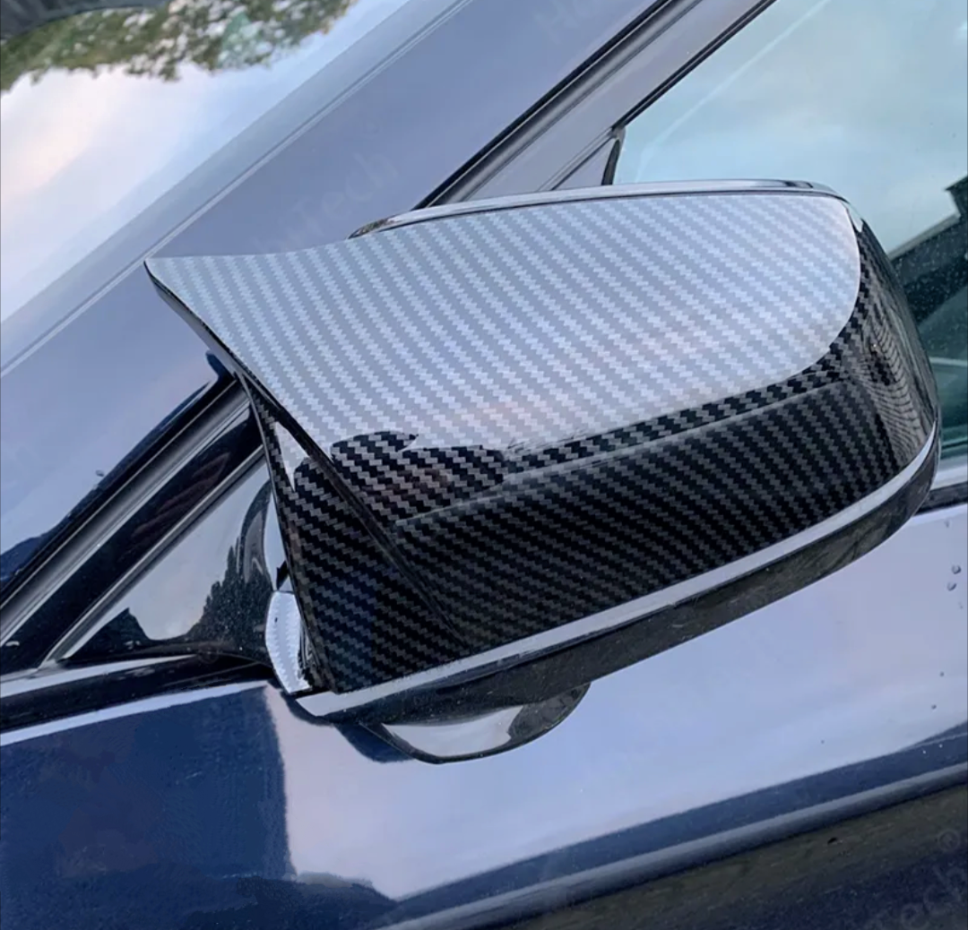 M5 Competition Carbon Fiber Look Mirror Caps for BMW 5 Series F10 (2010 to 2018)