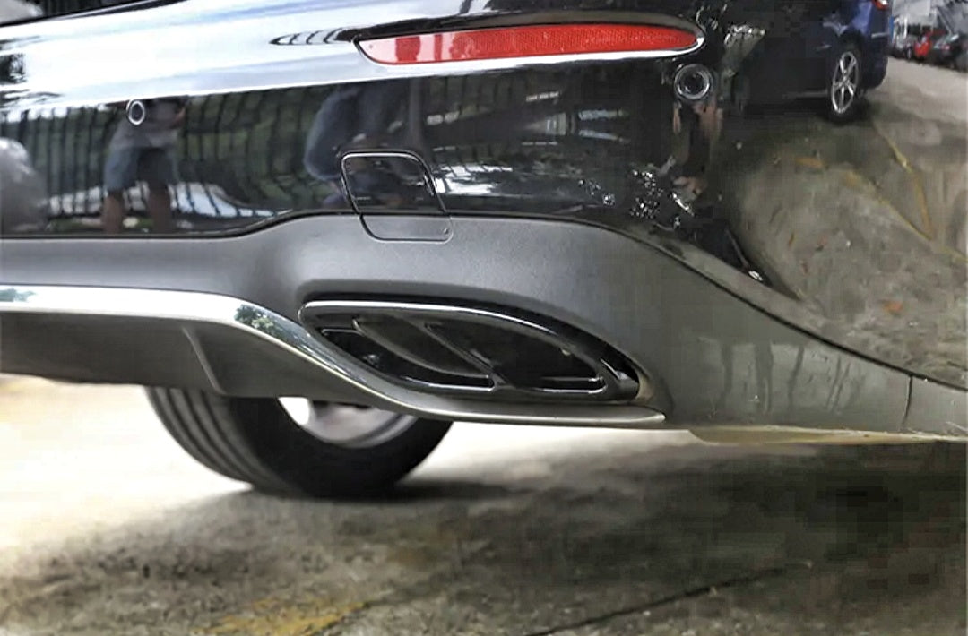 Performance Black Exhaust Tips for Mercedes-Benz E Class W213 - 2016 to 2022