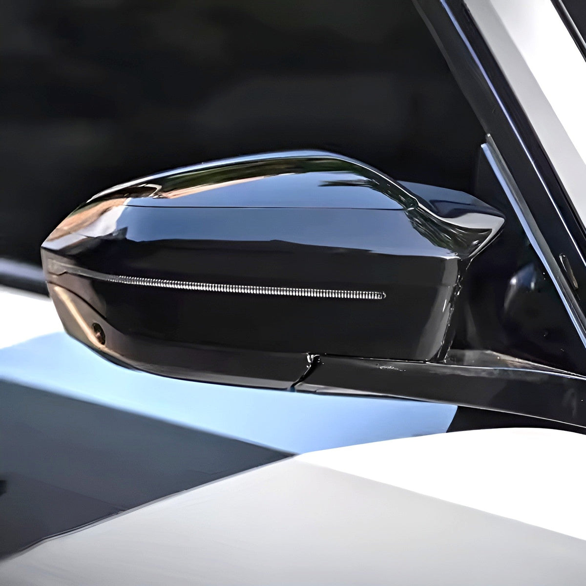 M-look Glossy Black Side Mirror Caps for BMW I5 G60 - 2023 to 2026